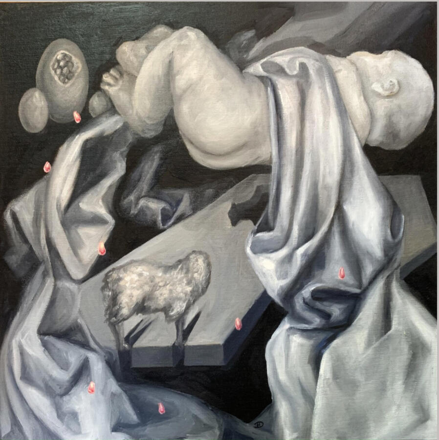 « Đấng Cứu Thế », 2022, sơn dầu, 40 x 40 cm.